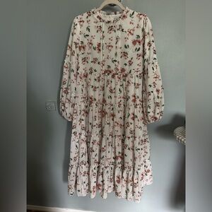 Dainty Jewells Floral Long Sleeve Midi Dress